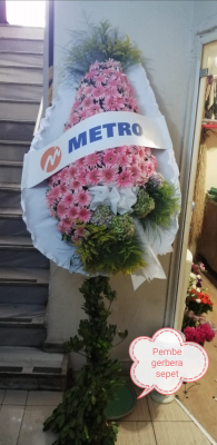 pembe gerbera gelin duvağı